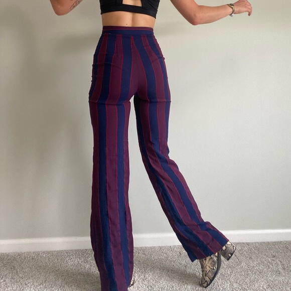 Express size 00R super high waisted striped flare pants - Picture 2 of 4
